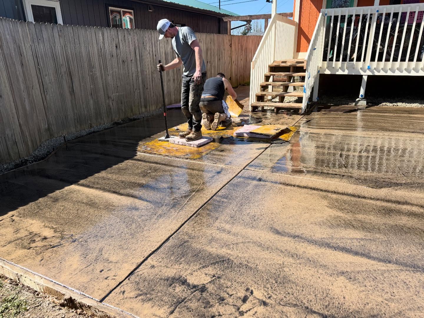 Concrete outdoor patio
