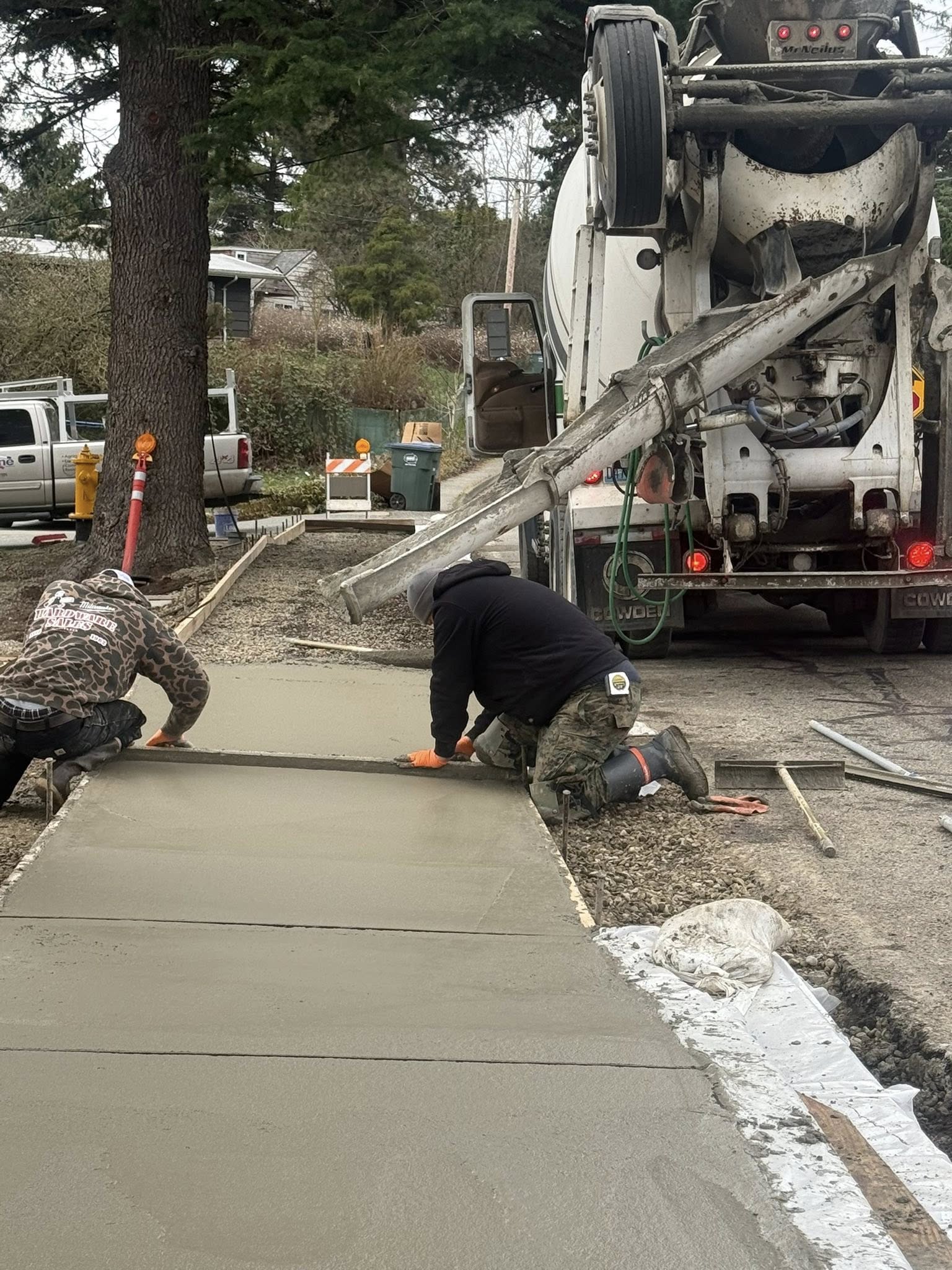 New sidewalk installation