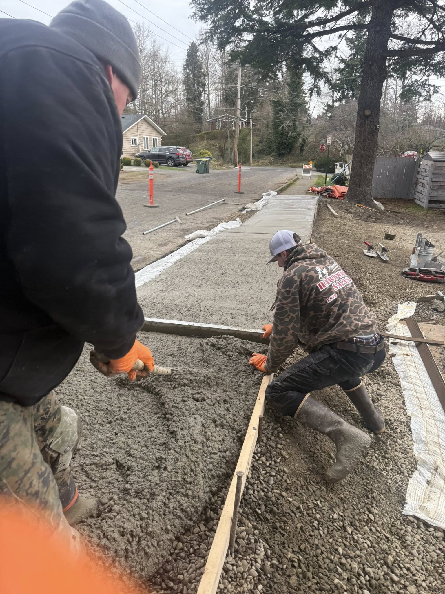 Sidewalk construction