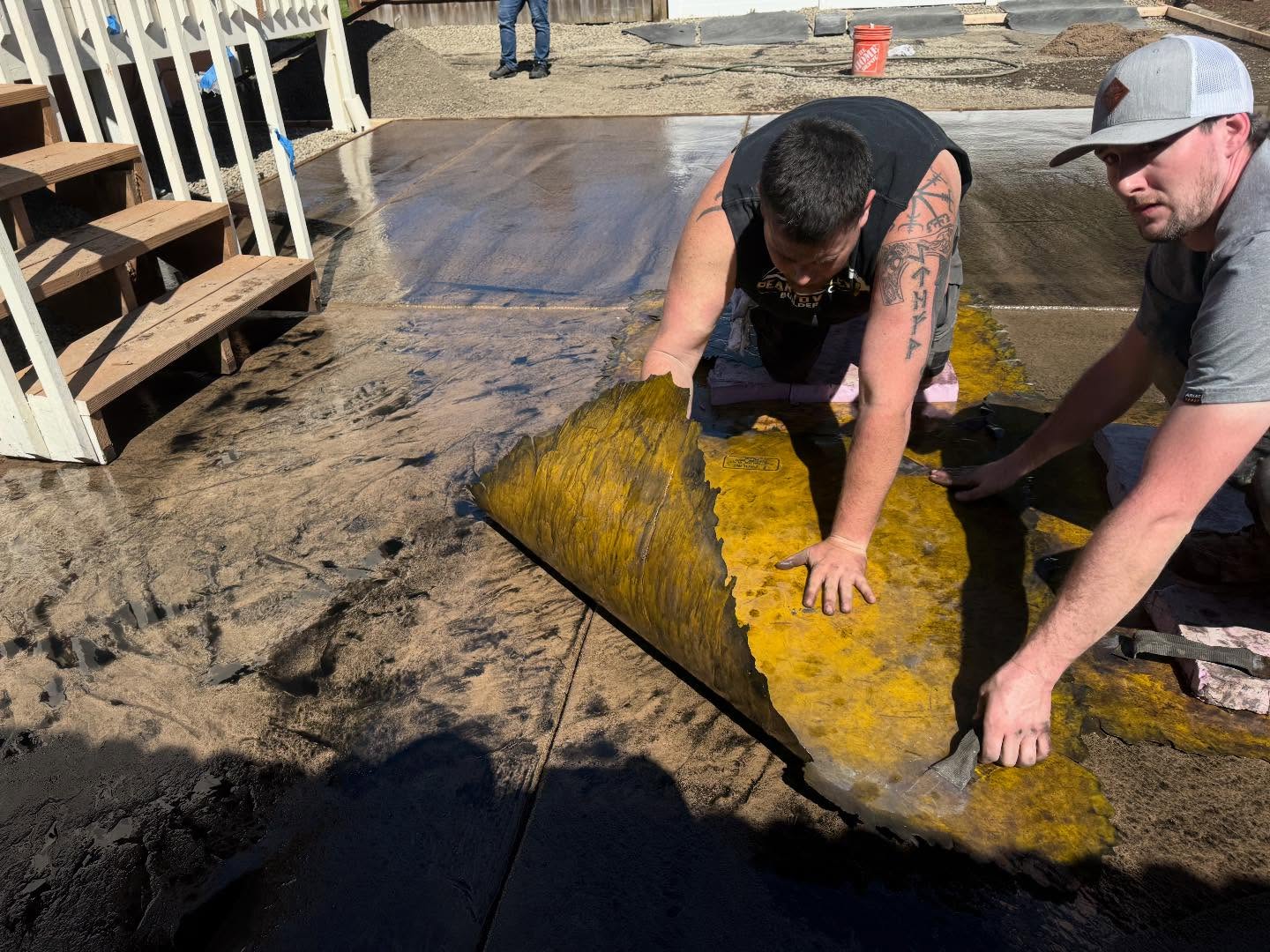 Stamped concrete patio